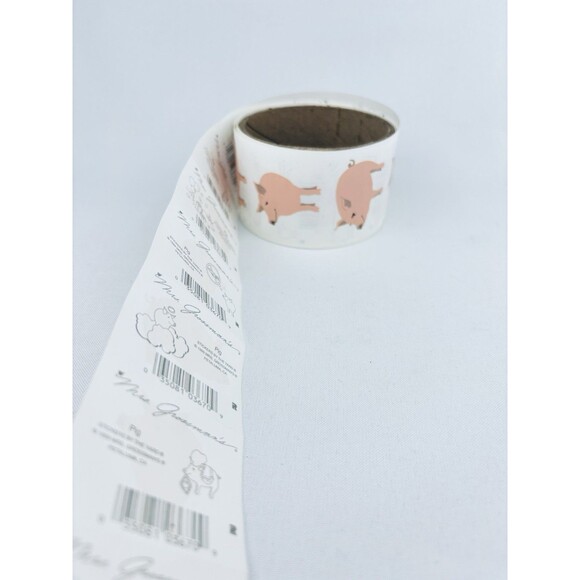 Vintage 1999 Pink Pig  Mrs. Grossman's Stickers Roll Scrapbooking Animals Read! - Picture 7 of 9
